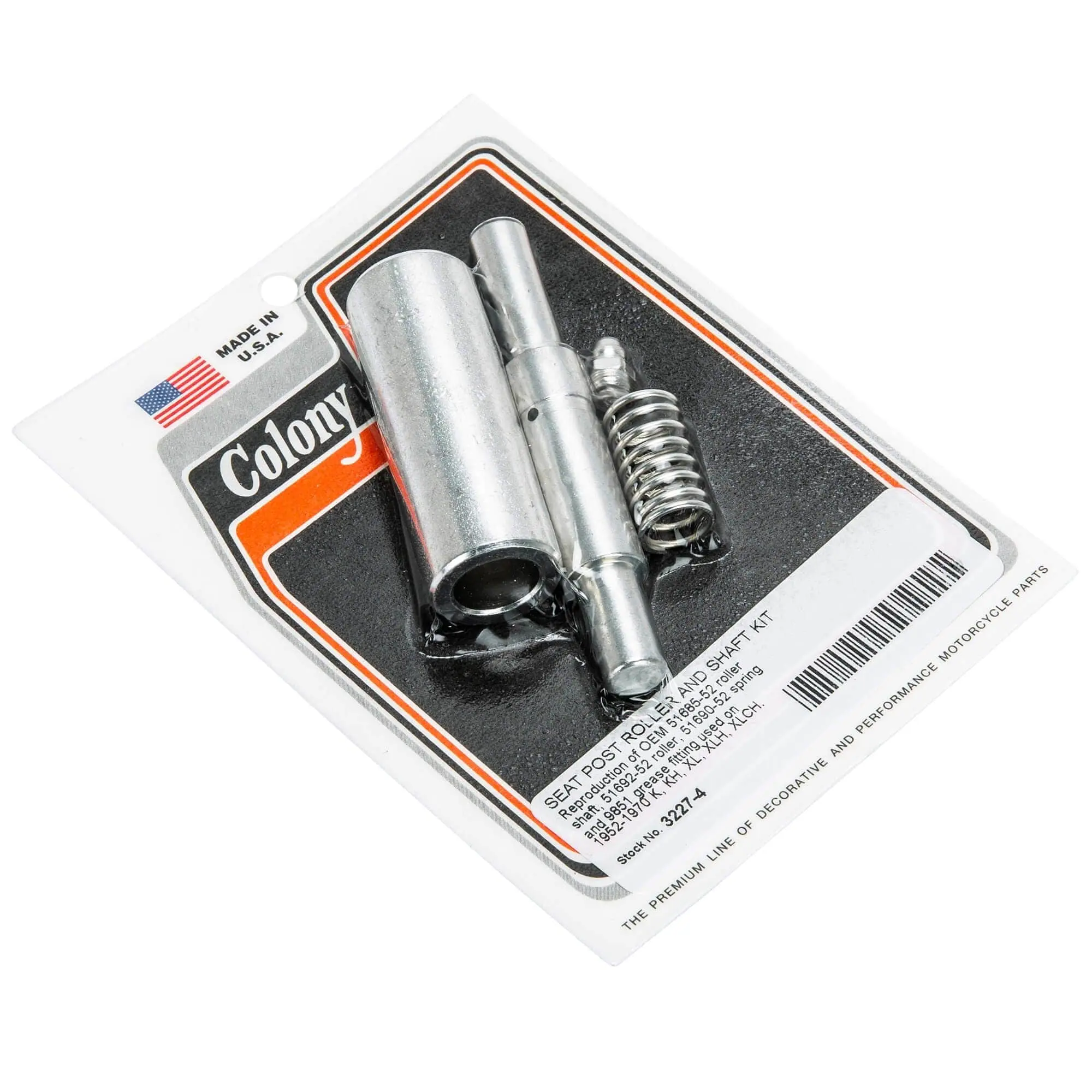 Colony #3227-4 Seat Post Roller Shaft Kit 1952 - 1970 Harley-Davidson K KH XL XLH XLCH