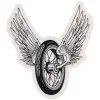 Lowbrow Customs Winged Wheel Sticker - Large
