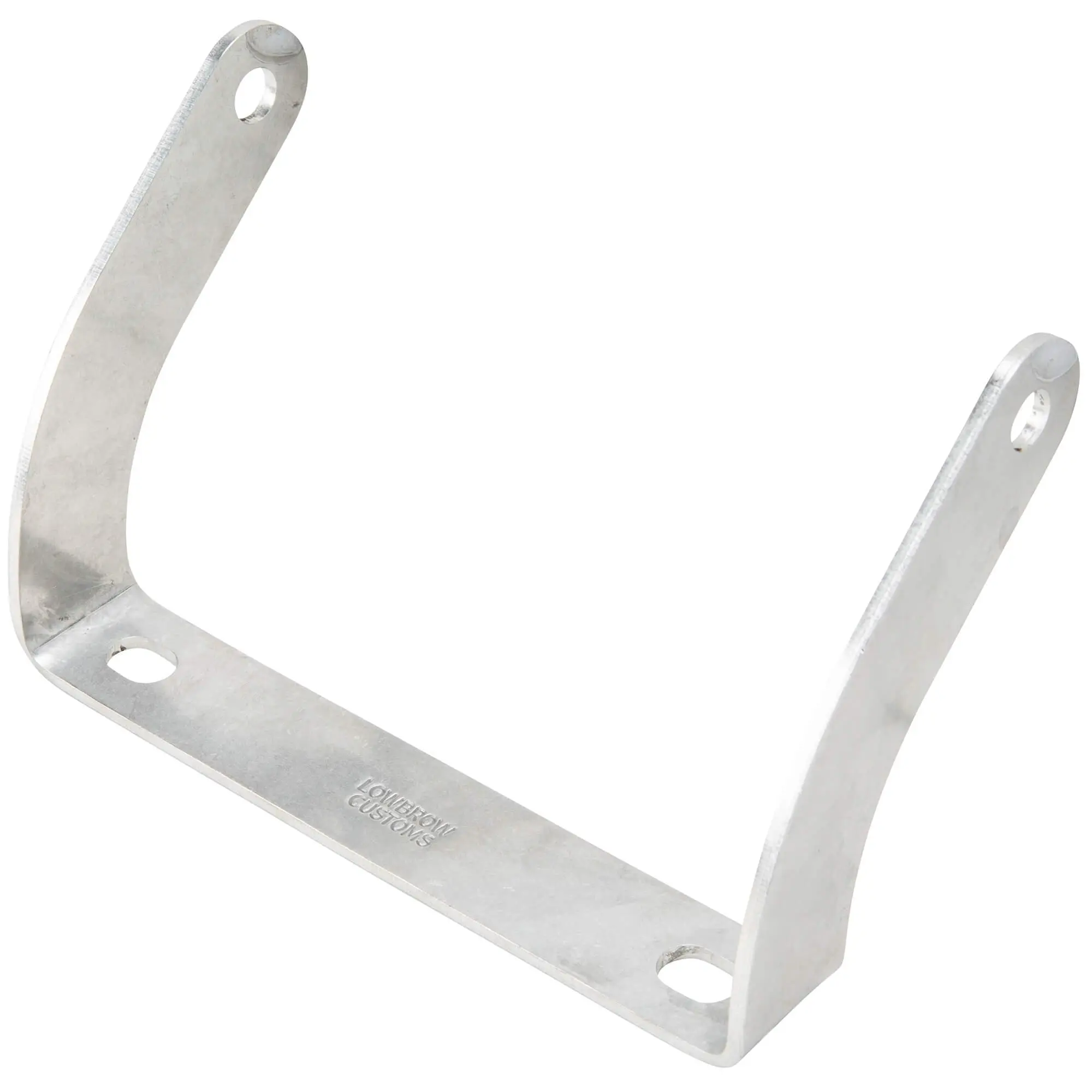 Lowbrow Customs Side Mount 5-3/4 Inch Headlight Bracket - Harley Narrow Glide, Triumph, BSA - Tumbled Stainless - Image 2