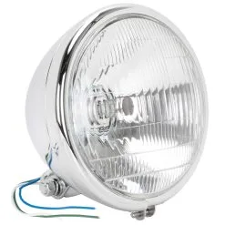 Cycle Standard Springer Style Bottom Mount Headlight - Chrome