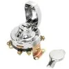 Cycle Standard 6 Post Ignition Key Switch Replaces Harley-Davidson OEM # 71501-73A - Chrome Bezel