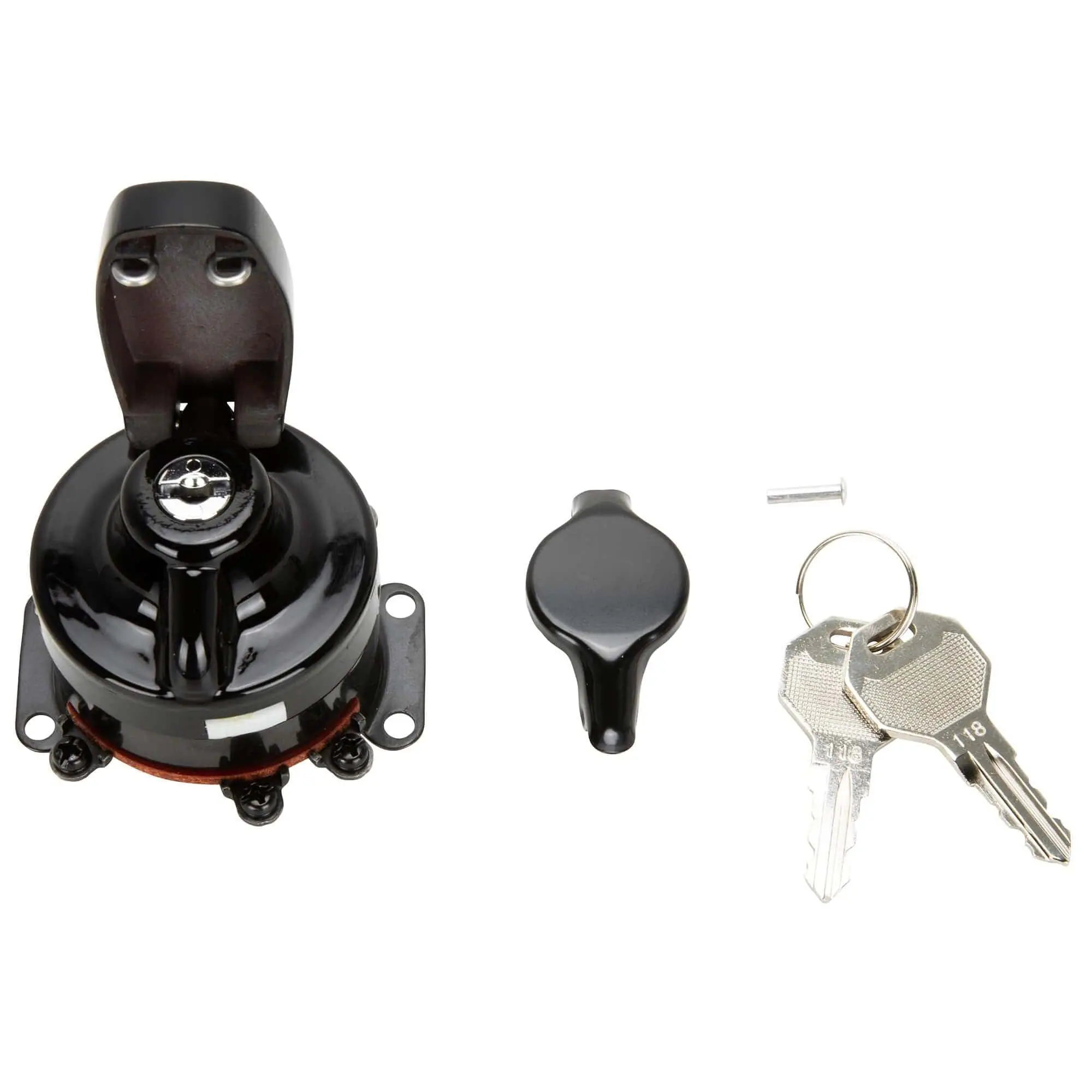 Cycle Standard 6 Post Ignition Key Switch Replaces Harley-Davidson OEM # 71501-73A - Black Bezel - Image 6