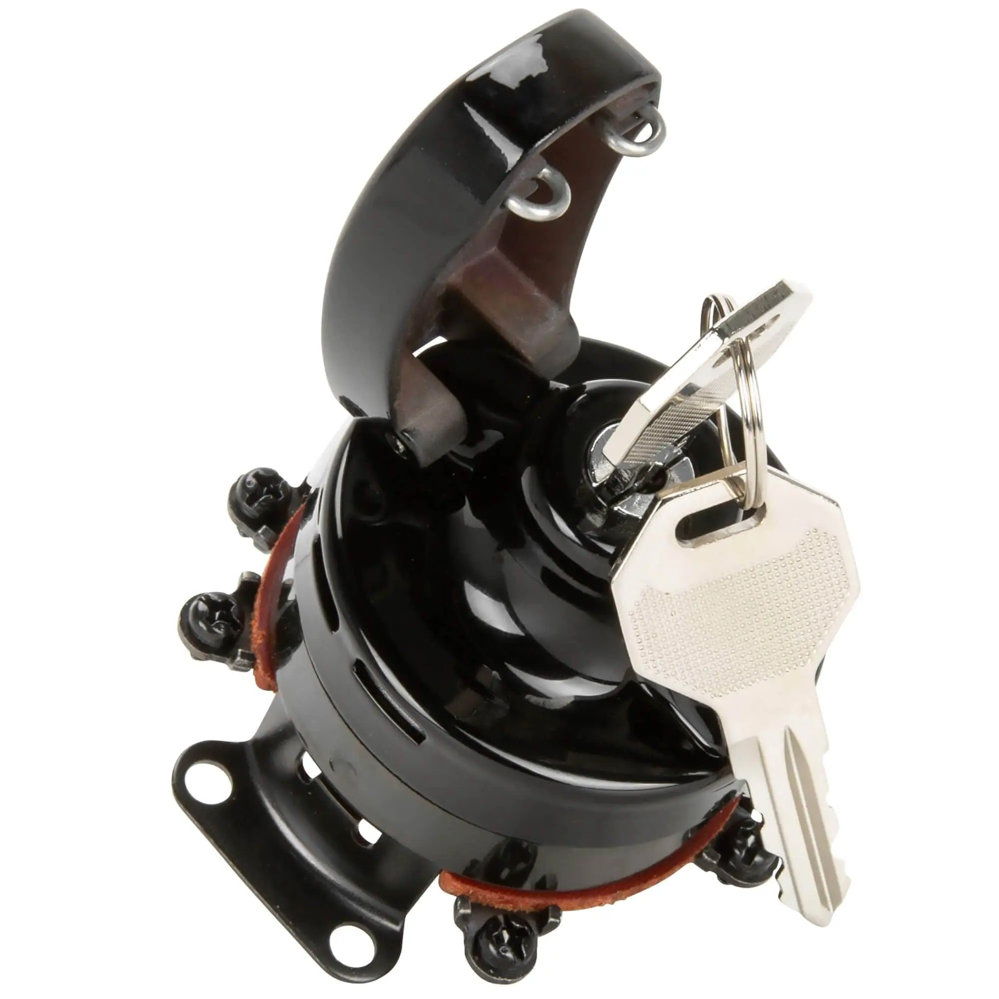 Cycle Standard 6 Post Ignition Key Switch Replaces Harley-Davidson OEM # 71501-73A - Black Bezel - Image 3