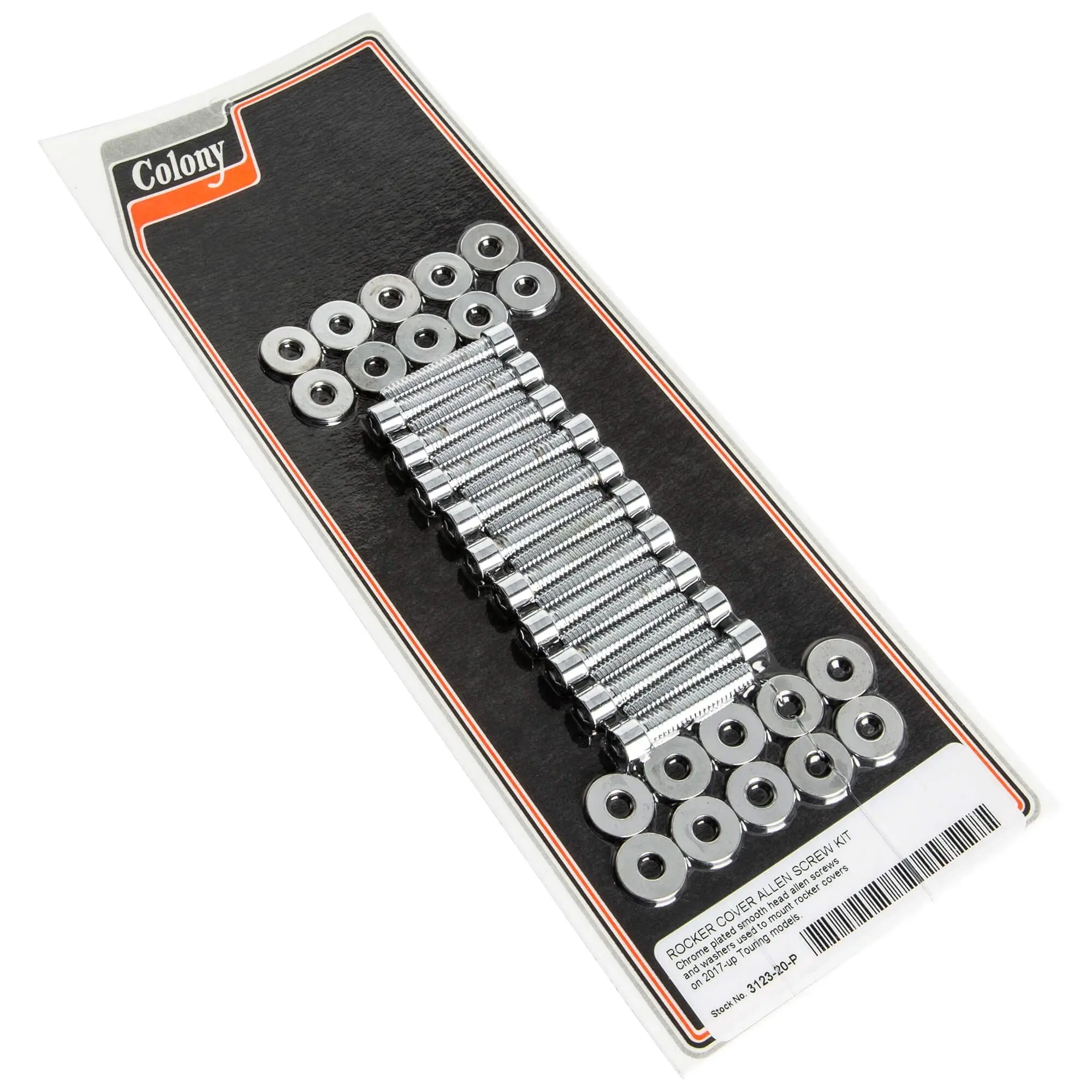 Colony 3123-20-P Chrome Smooth Head Allen Rocker Cover Mounting Kit 2017 & Up Harley-Davidson Touring Models