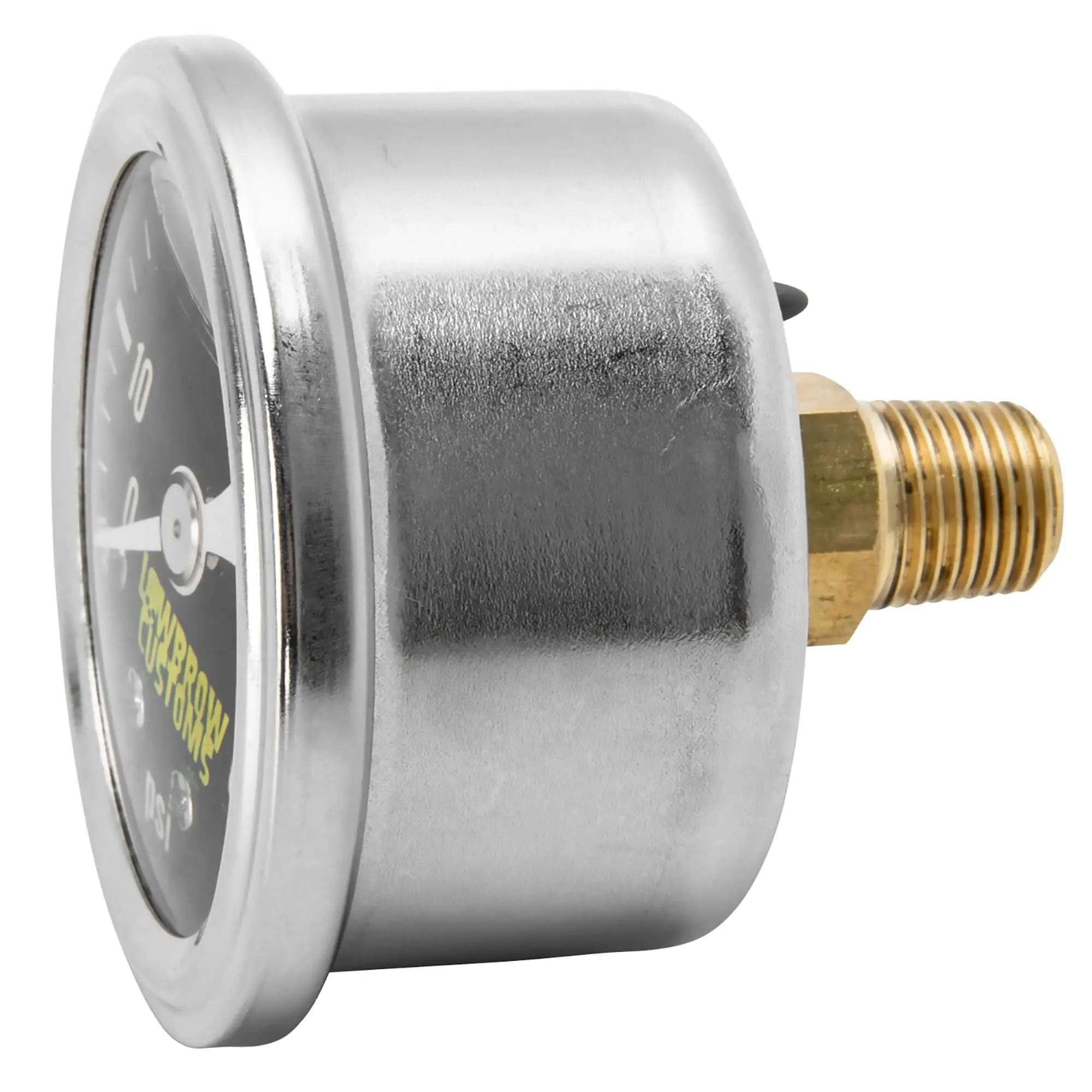 Lowbrow Customs 60 Psi Oil Pressure Gauge - Black Face - Image 4