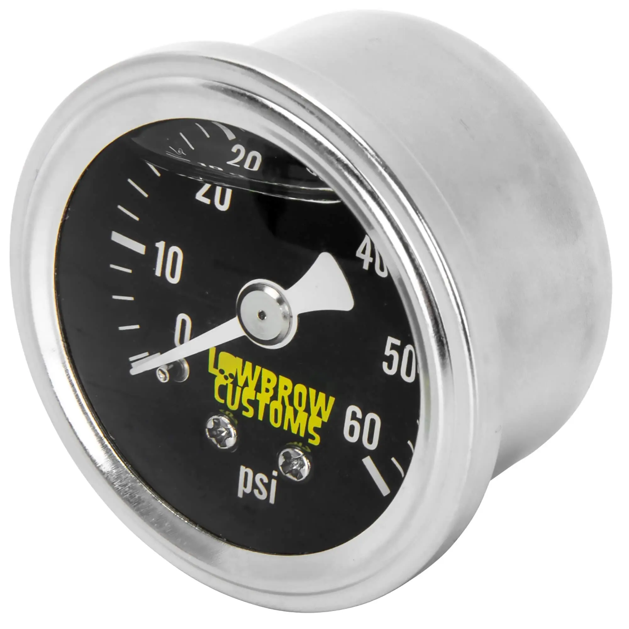 Lowbrow Customs 60 Psi Oil Pressure Gauge - Black Face - Image 6