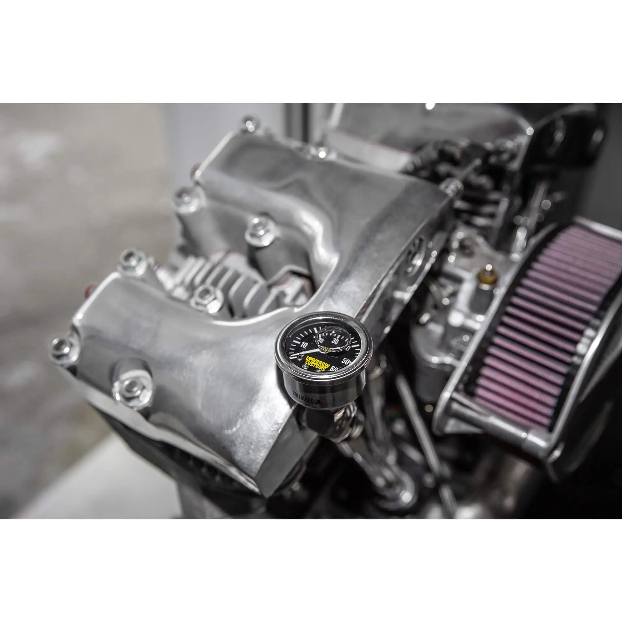 Lowbrow Customs 60 Psi Oil Pressure Gauge - Black Face - Image 7