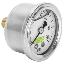 Lowbrow Customs 60 Psi Oil Pressure Gauge - White Face