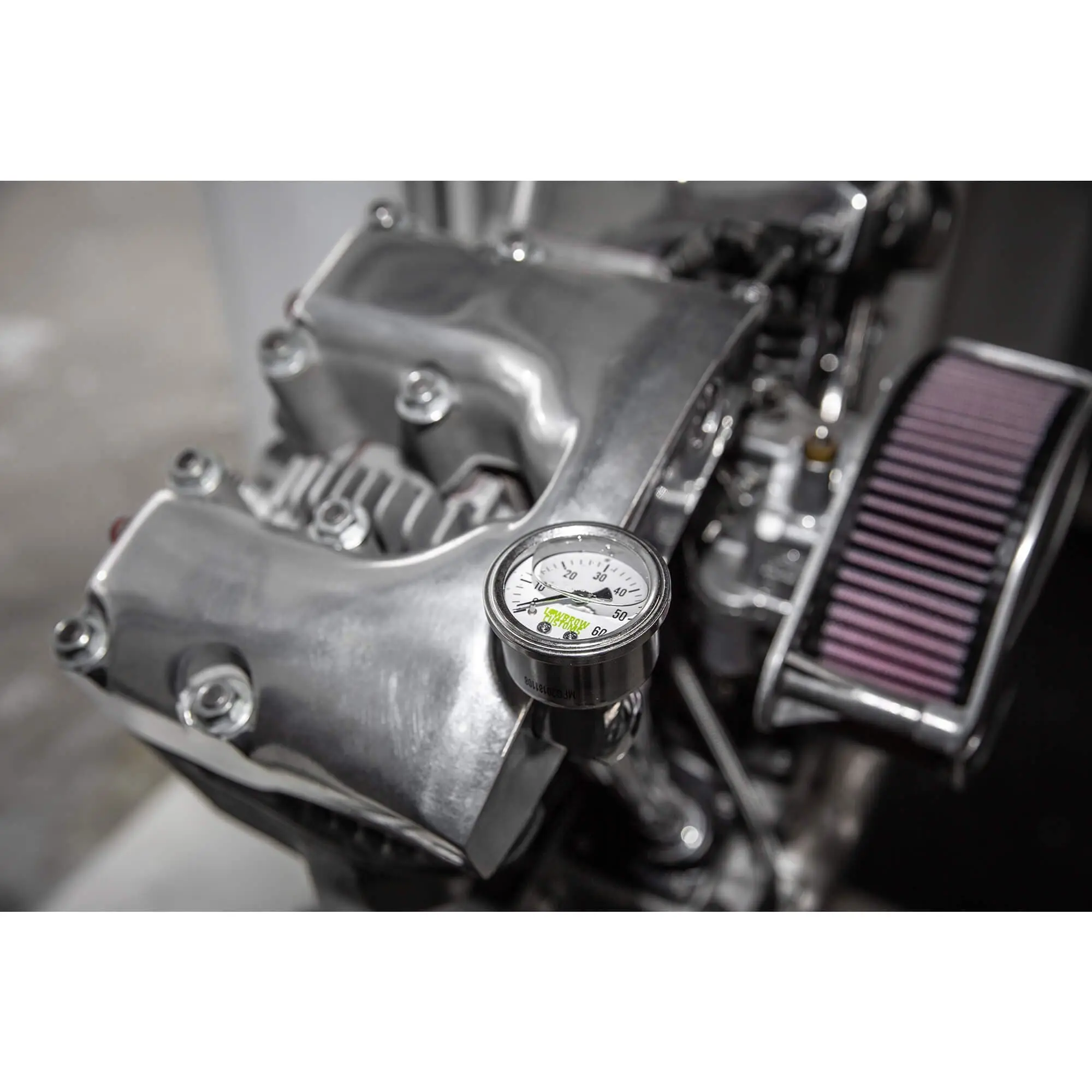 Lowbrow Customs 60 Psi Oil Pressure Gauge - White Face - Image 9