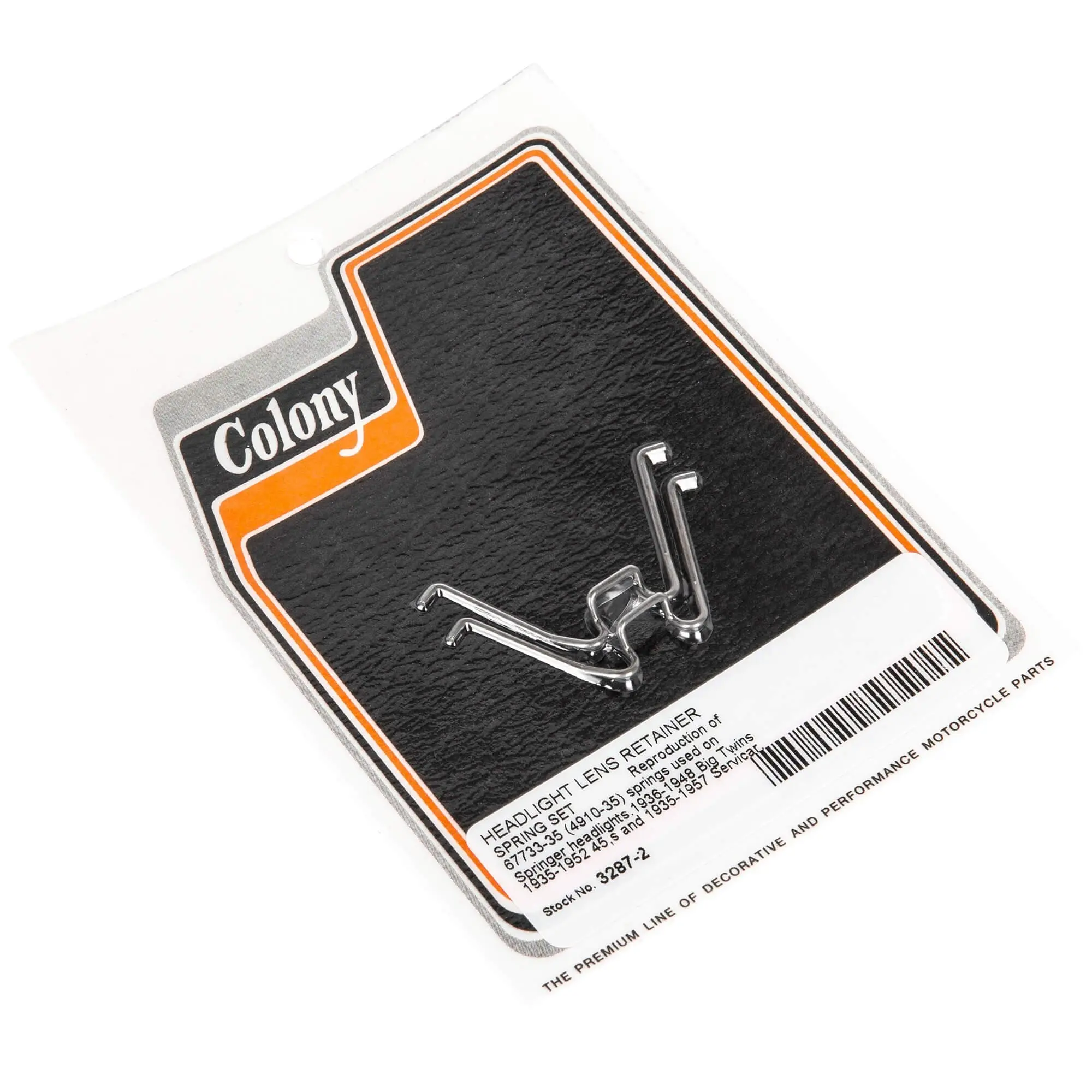Colony #3287-2 Headlight Lens Retainer Spring Set 1936 - 1948 Harley-Davidson Big Twins, 1935 - 1952 45s, 1935 - 1957 Servicar OEM # 67733-35