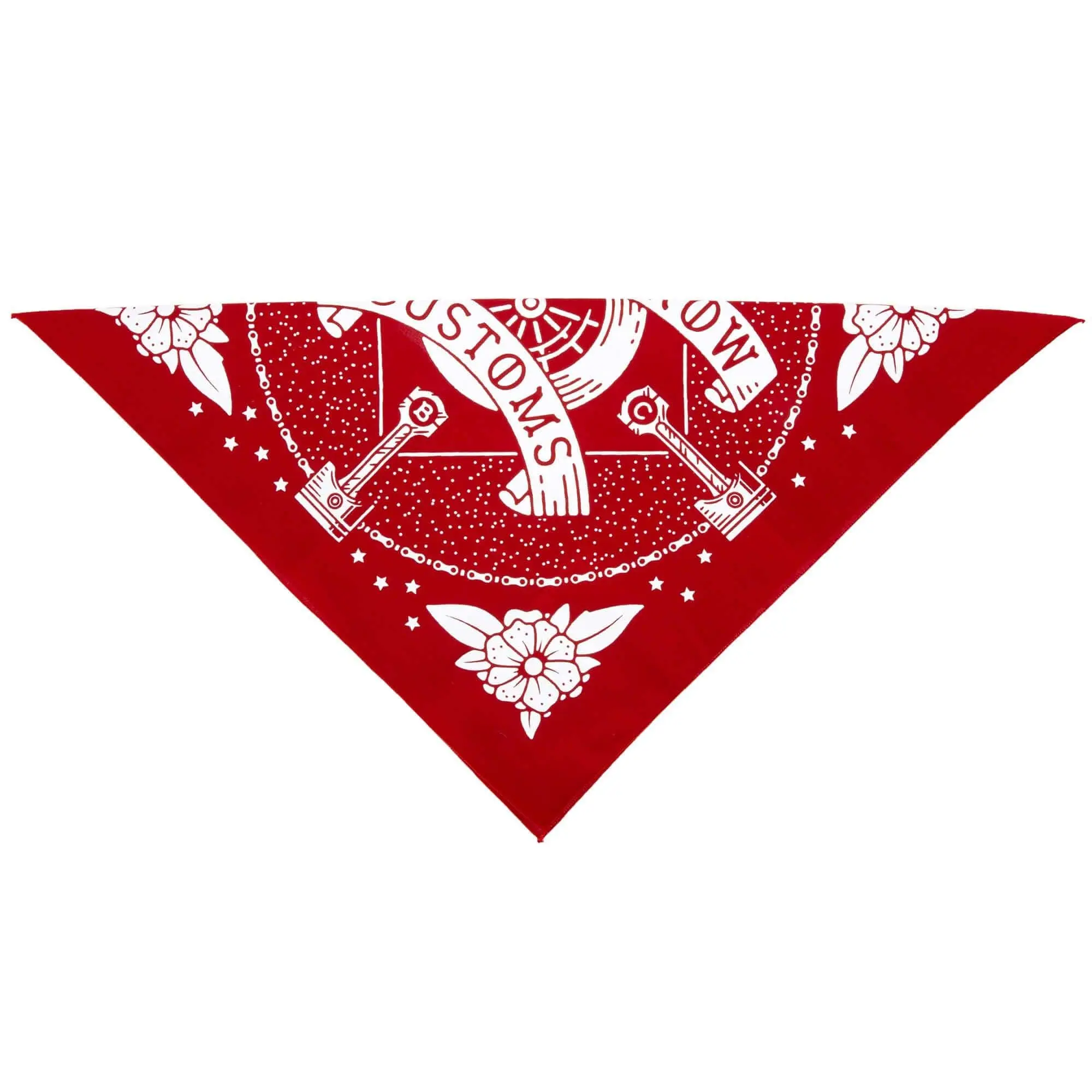 Lowbrow Customs Winged Wheel Banner Bandanna - Made In The USA - Image 5