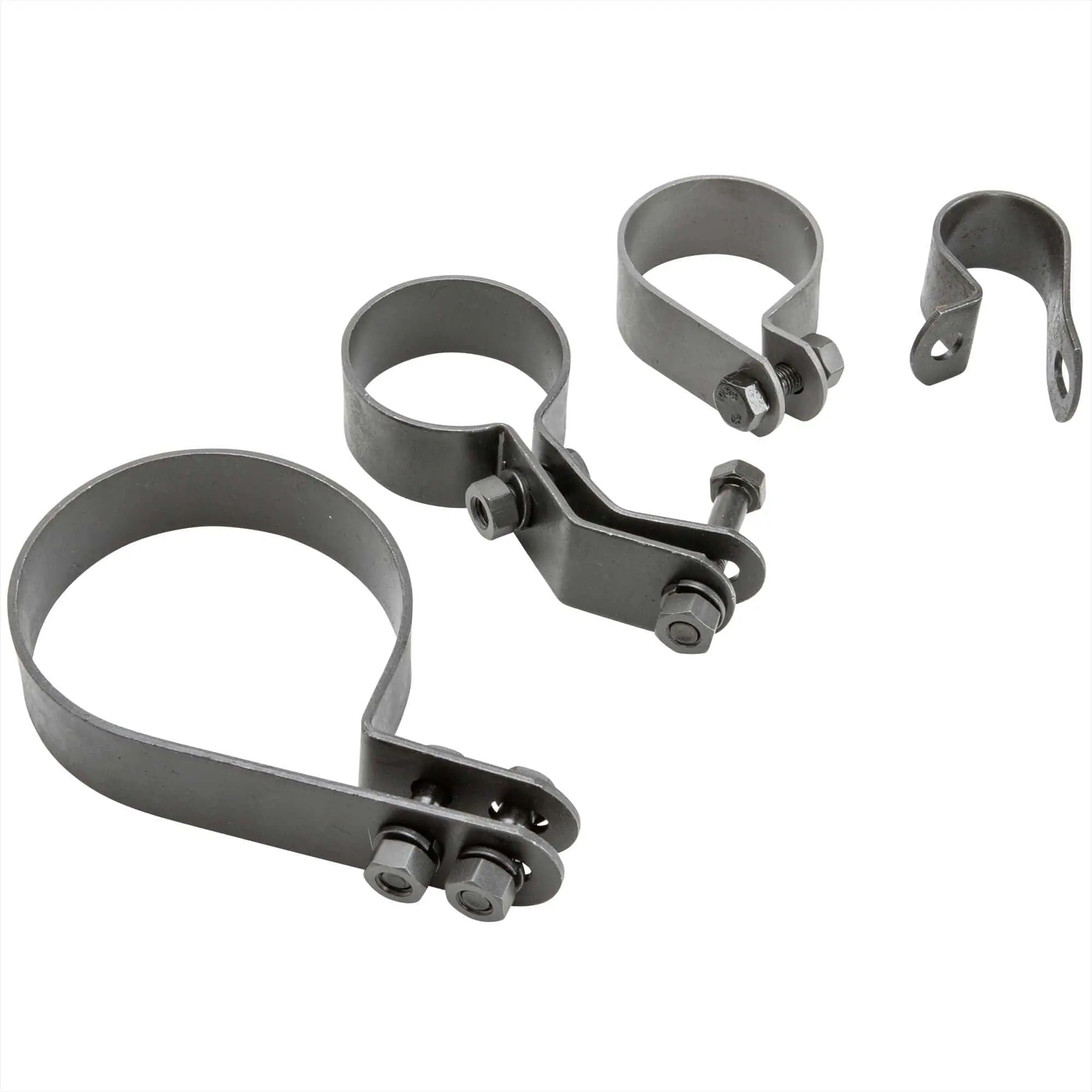 Gasbox Exhaust Clamp 4 Piece Set 1947 - 1957 Harley-Davidson Panhead - Parkerized OEM # 47-57 CL HDW