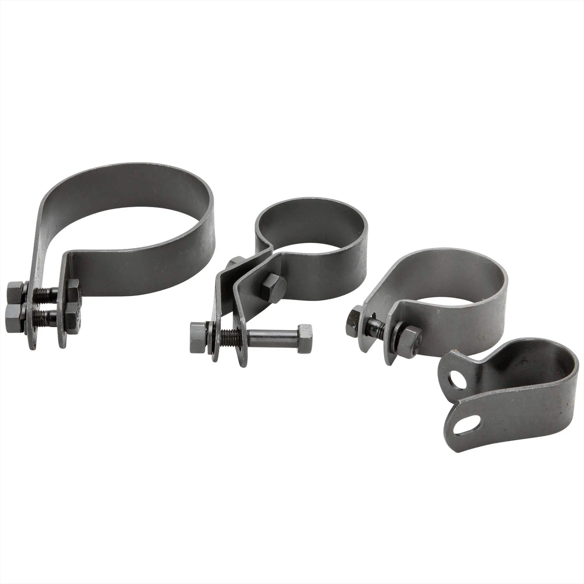 Gasbox Exhaust Clamp 4 Piece Set 1947 - 1957 Harley-Davidson Panhead - Parkerized OEM # 47-57 CL HDW - Image 2