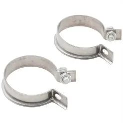 Gasbox Exhaust Port Clamp Set For 1952 - 1976 Harley-Davidson K And XL Models - Stainless Steel - OEM # 65519-52 HDW