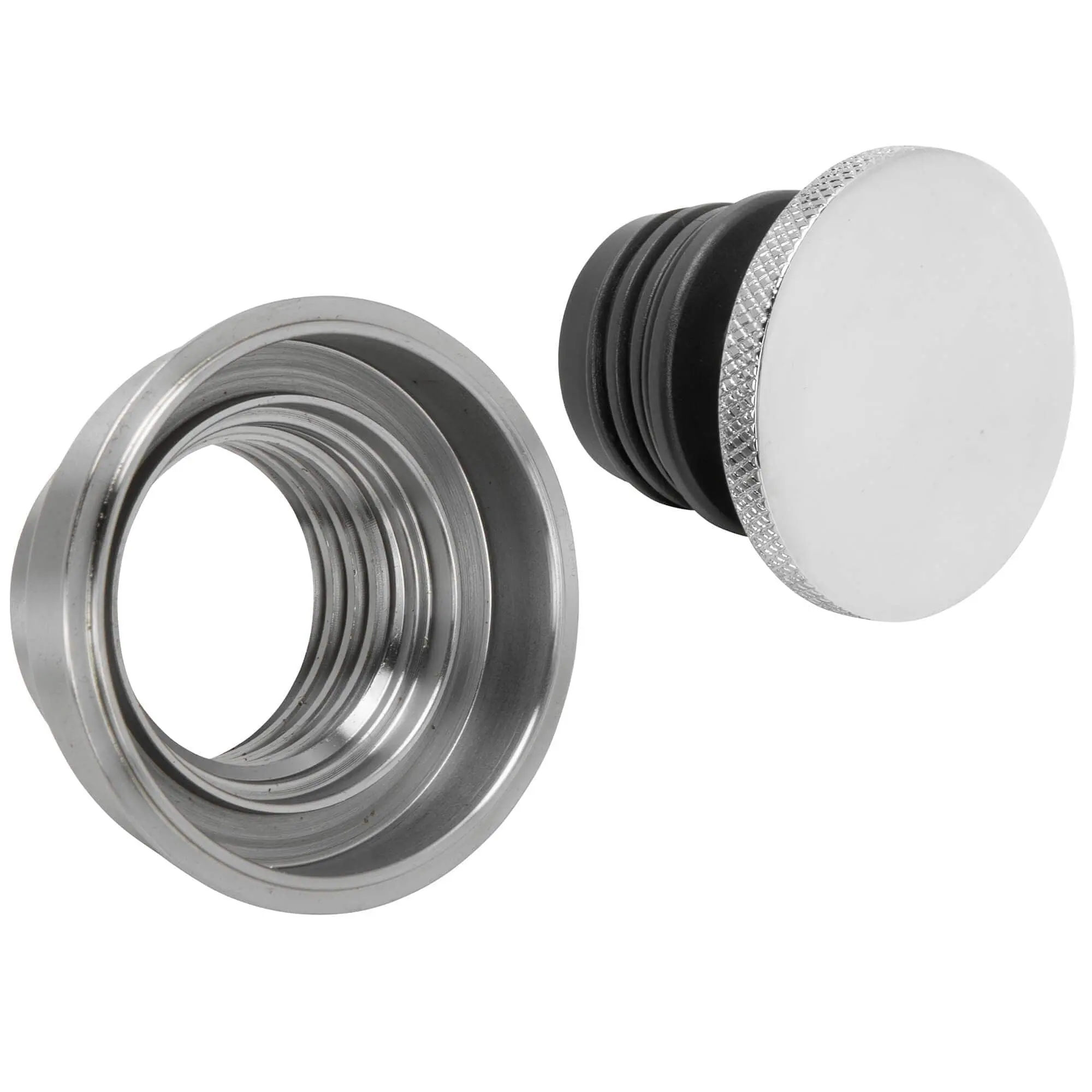 Cycle Standard Custom Flush Mount Chrome Pop-Up Gas Cap And Weld In Bung - Image 5