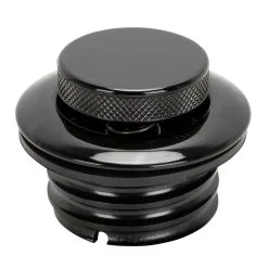 Cycle Standard Pop-Up Gas Cap - Black - Vented - For Harley 1996 & Later
