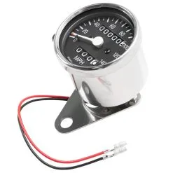 Cycle Standard Mini 2:1 Ratio Mechanical Speedometer With Trip Meter - 2.4 Inch