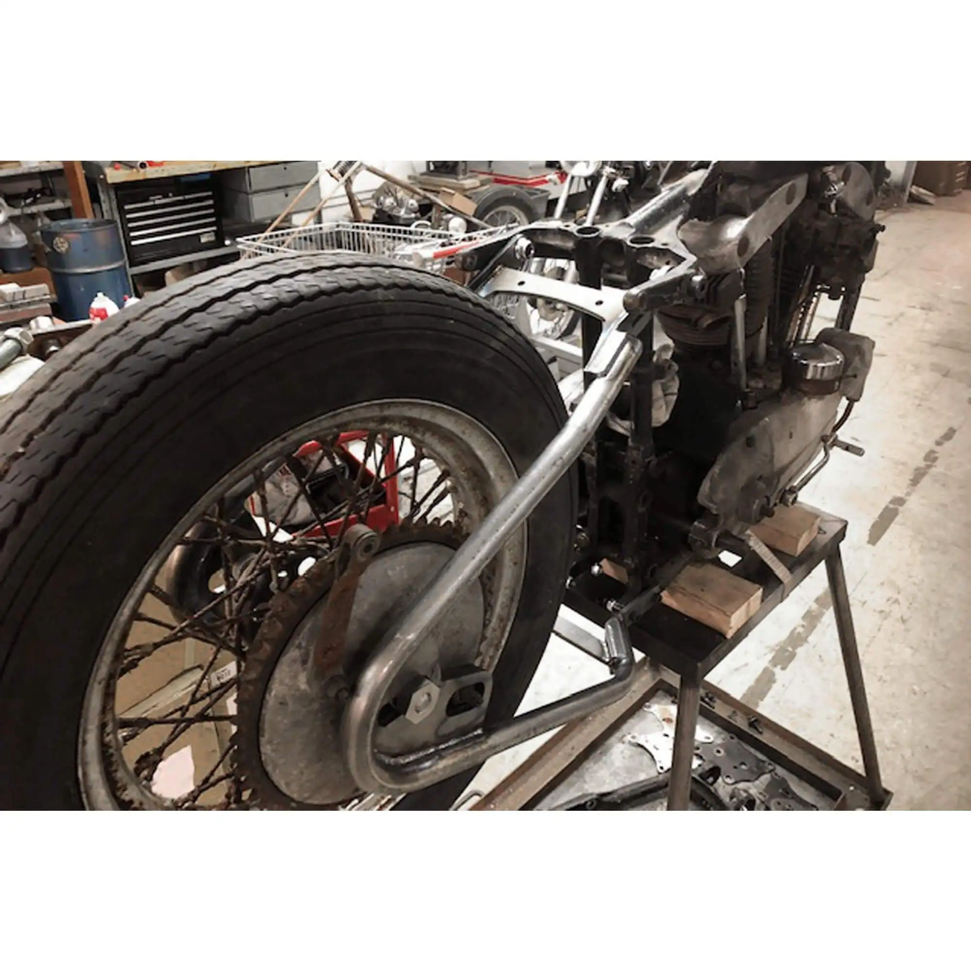 Lowbrow Customs KR Style Bolt-On Hardtail Rear Frame Section For 1952-1969 H-D Ironhead Sportster And K Model - Image 12