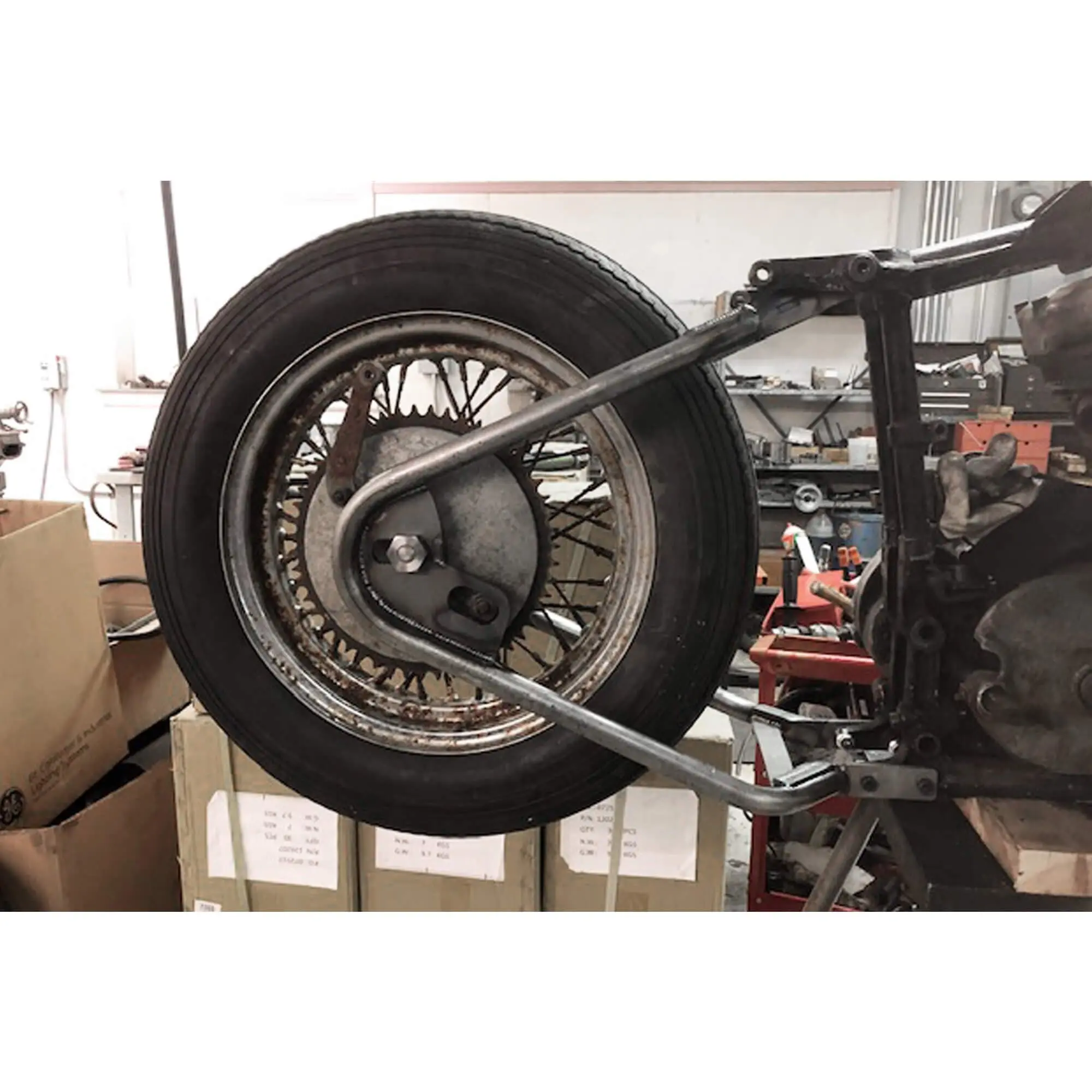 Lowbrow Customs KR Style Bolt-On Hardtail Rear Frame Section For 1952-1969 H-D Ironhead Sportster And K Model - Image 11