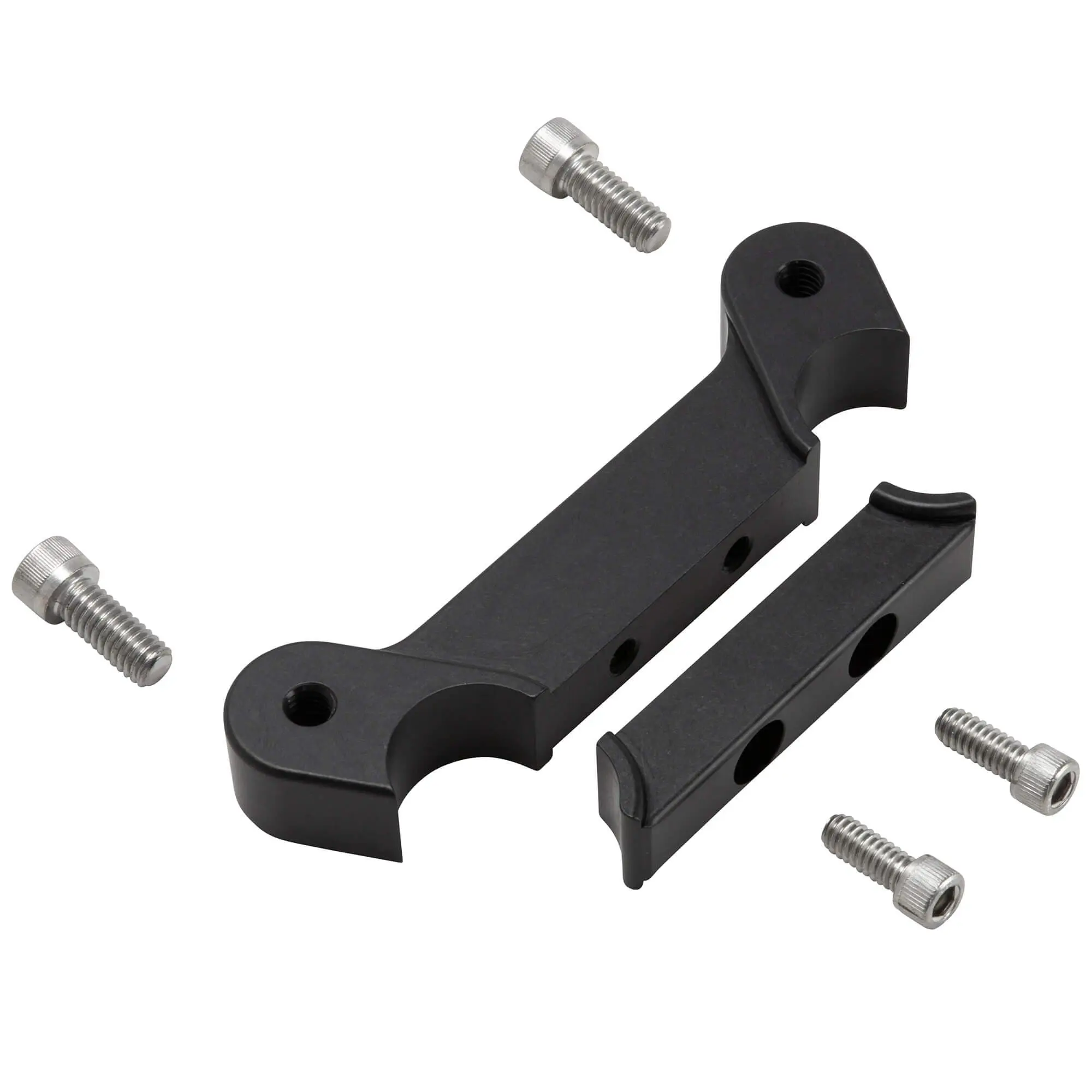 Lowbrow Customs Speedometer Gauge Riser Mount For 1 Inch T-Bar Handlebars - Black - Image 6