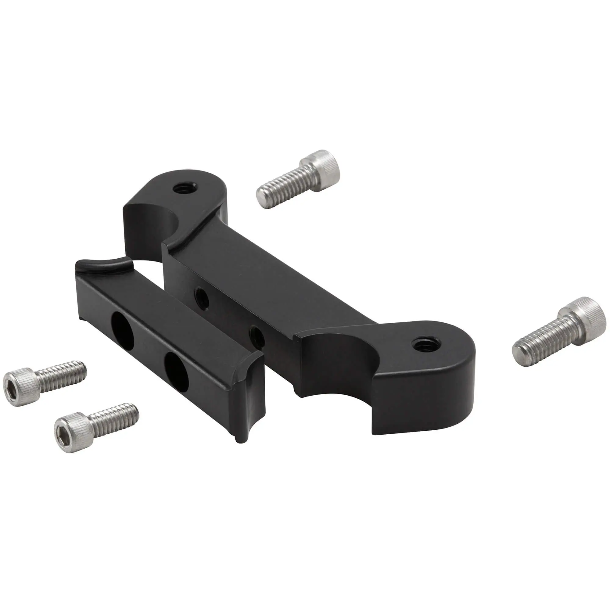 Lowbrow Customs Speedometer Gauge Riser Mount For 1 Inch T-Bar Handlebars - Black - Image 4