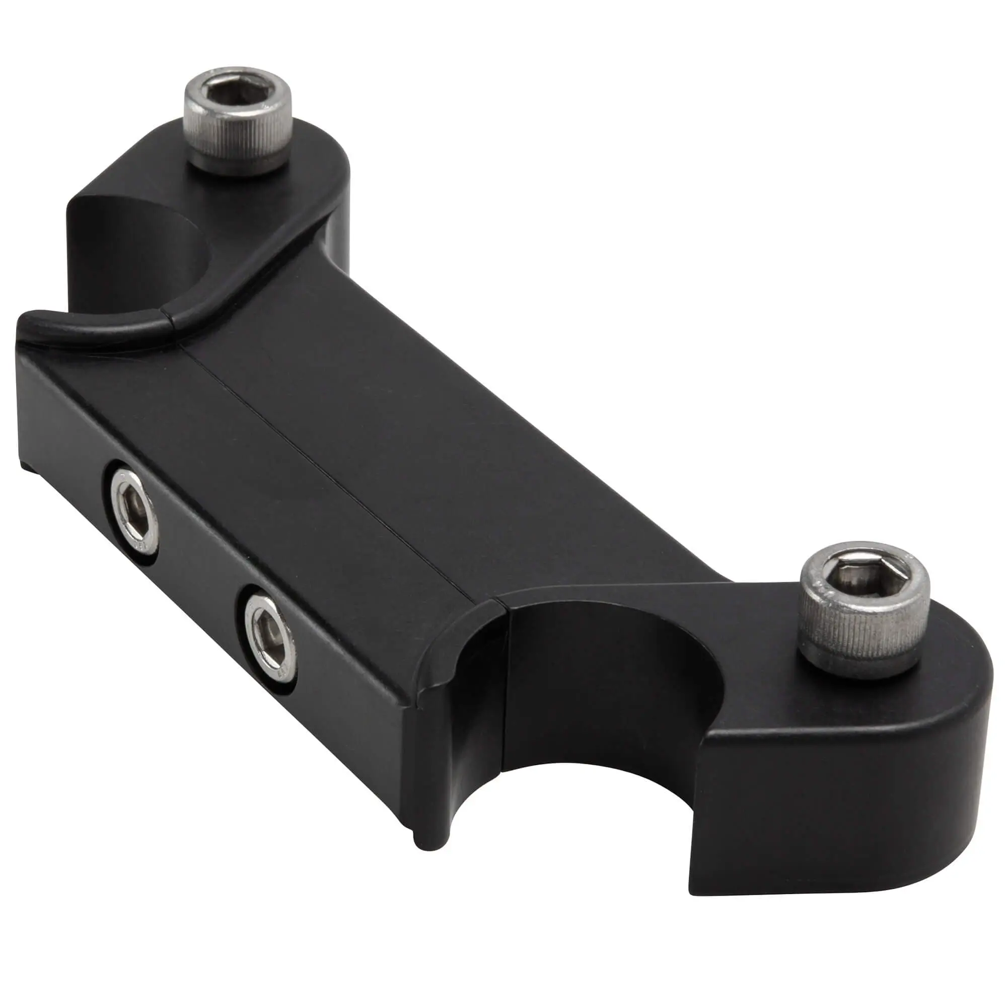 Lowbrow Customs Speedometer Gauge Riser Mount For 1 Inch T-Bar Handlebars - Black - Image 3