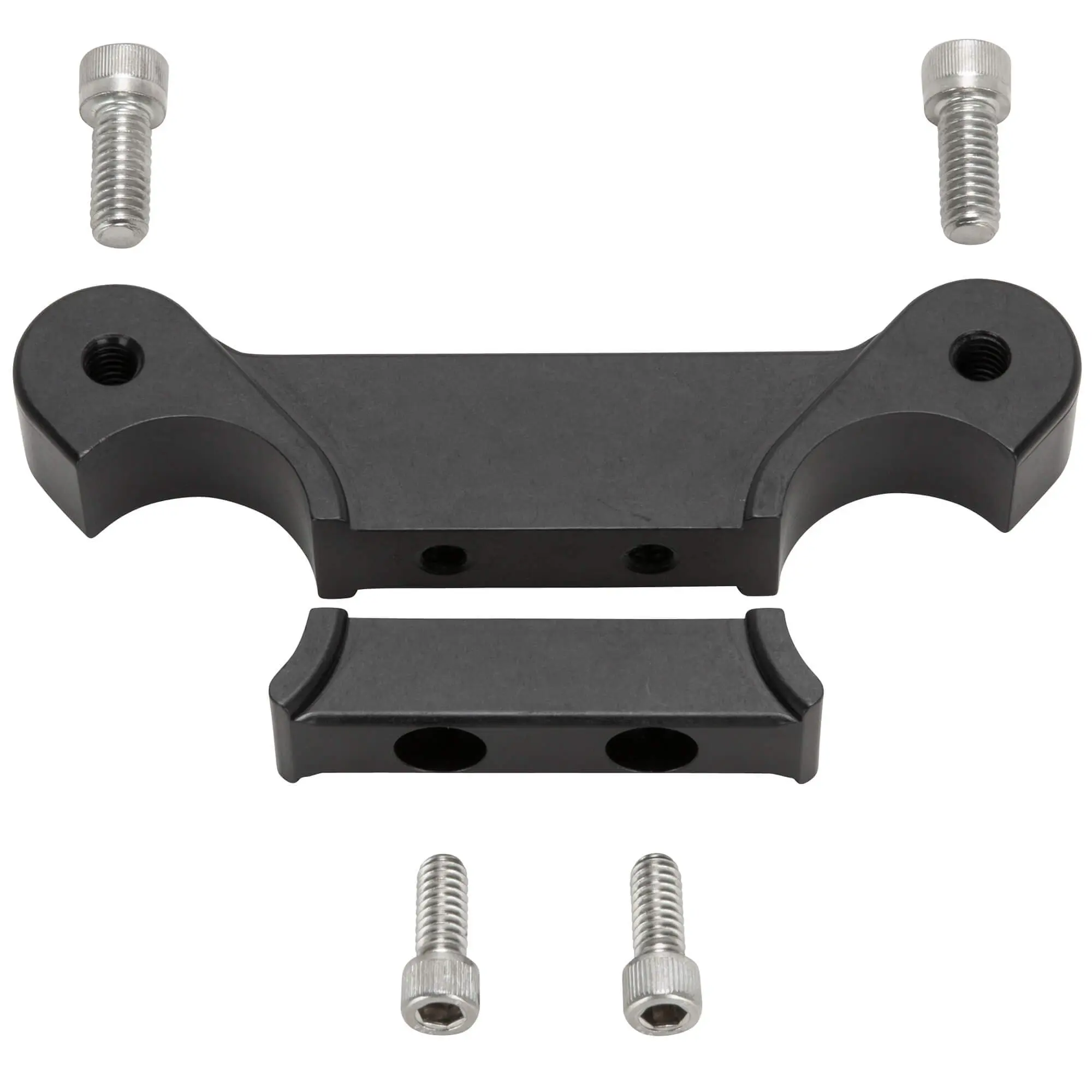 Lowbrow Customs Speedometer Gauge Riser Mount For 1.25 Inch T-Bar Handlebars - Black - Image 2