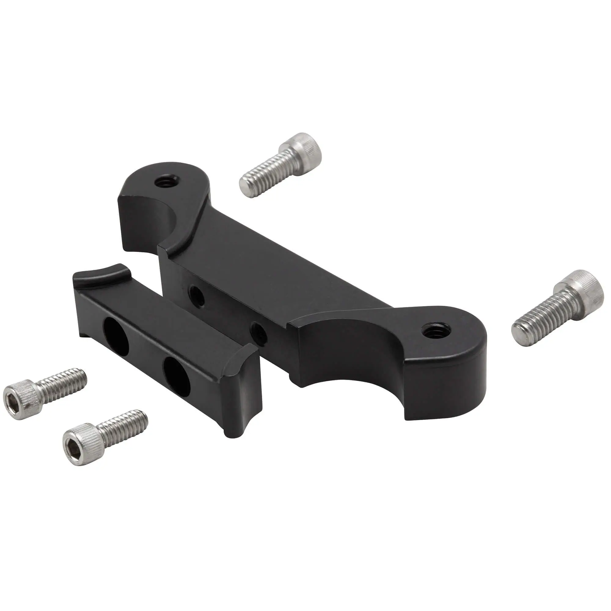 Lowbrow Customs Speedometer Gauge Riser Mount For 1.25 Inch T-Bar Handlebars - Black - Image 4