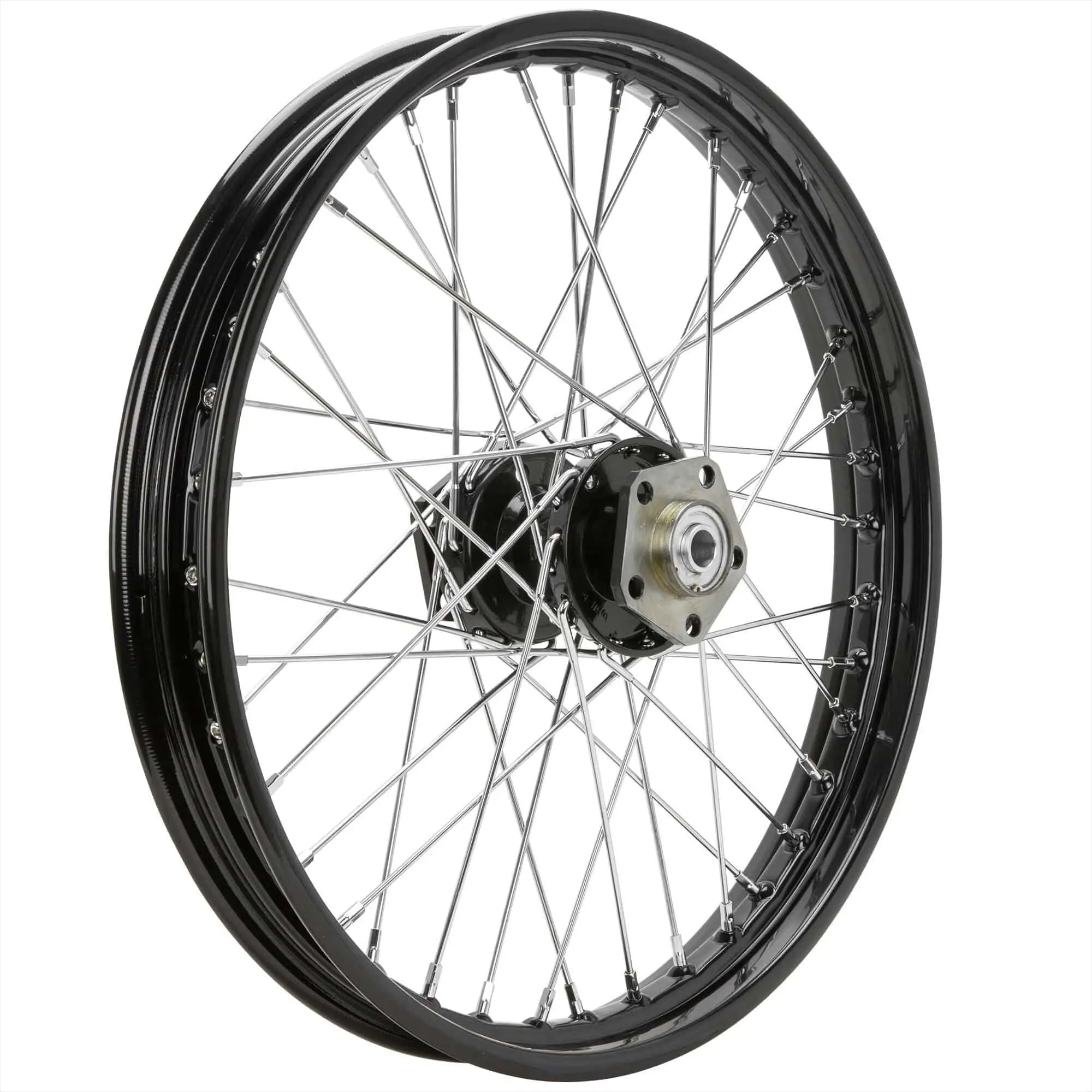 Mid-USA 21 X 2.15 Black Complete Front Wheel Fits Harley-Davidson FL Shovelheads 1973-1984 - Image 7