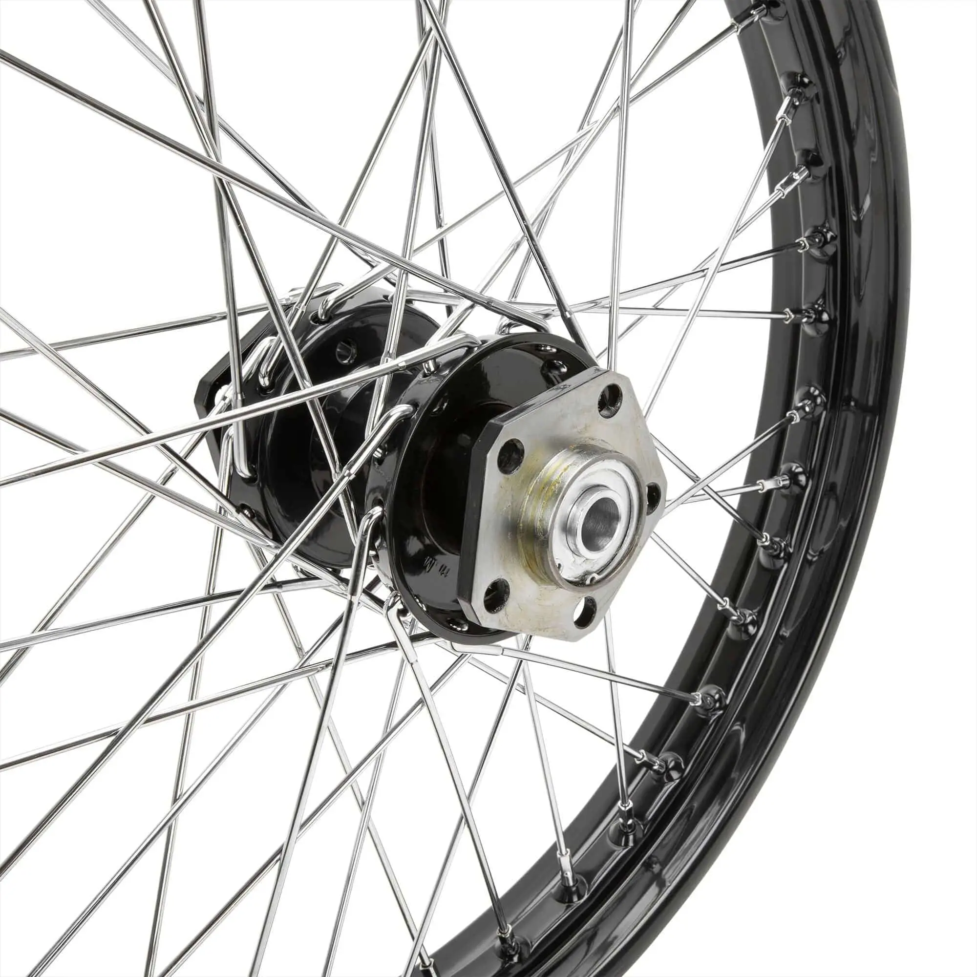 Mid-USA 21 X 2.15 Black Complete Front Wheel Fits Harley-Davidson FL Shovelheads 1973-1984 - Image 8