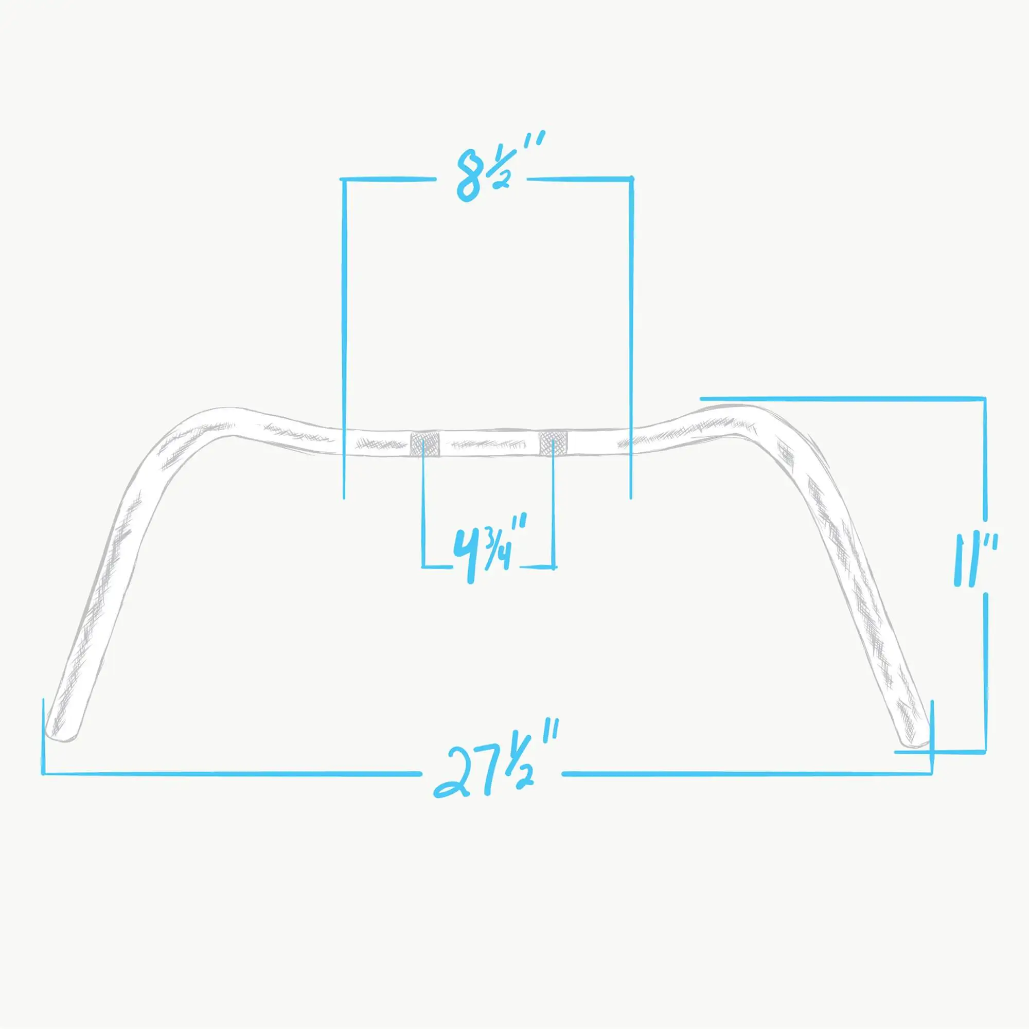 Lowbrow Customs Mini Ape Hanger Springer Handlebars - 1 Inch - 9 Inch Rise - Chrome - Image 3