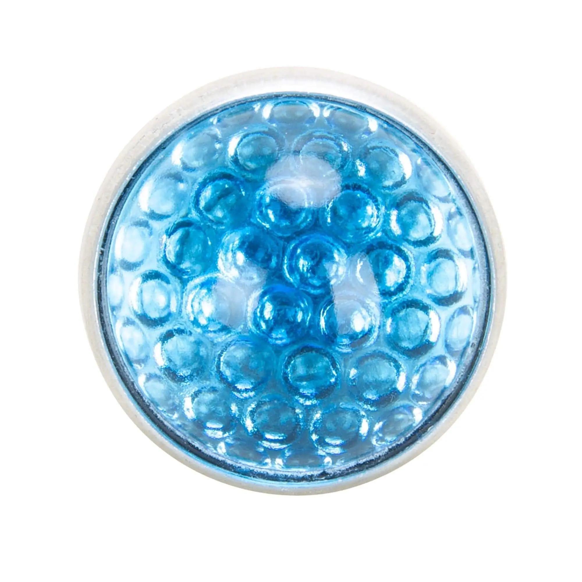 Red Fox Enterprises Glass License Plate Round Reflector - Light Blue - Image 3