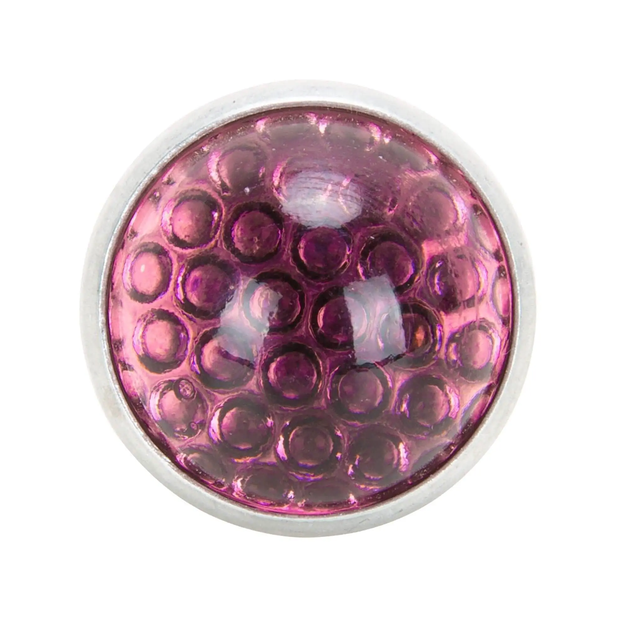 Red Fox Enterprises Glass License Plate Round Reflector - Purple - Image 3