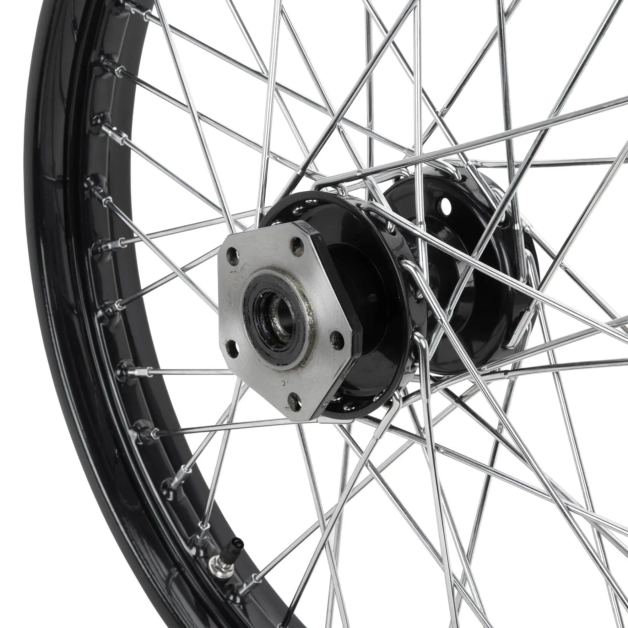 Mid-USA 21 X 2.15 Black Complete Front Single Flange Wheel Harley-Davidson FXST FXDWG 1984-1999 - Image 6