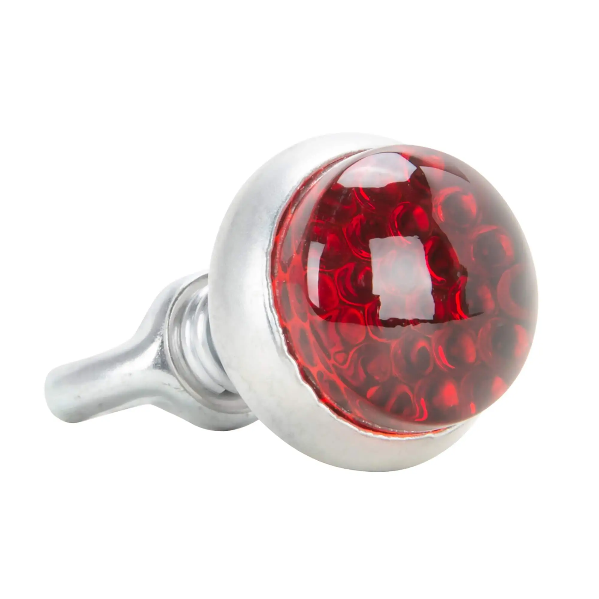 Red Fox Enterprises Glo Brite Glass License Plate Reflector - Red