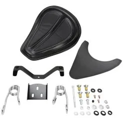 Cycle Standard Seat Spring Kit & Smooth Solo Seat For Harley Sportsters 2004-Up