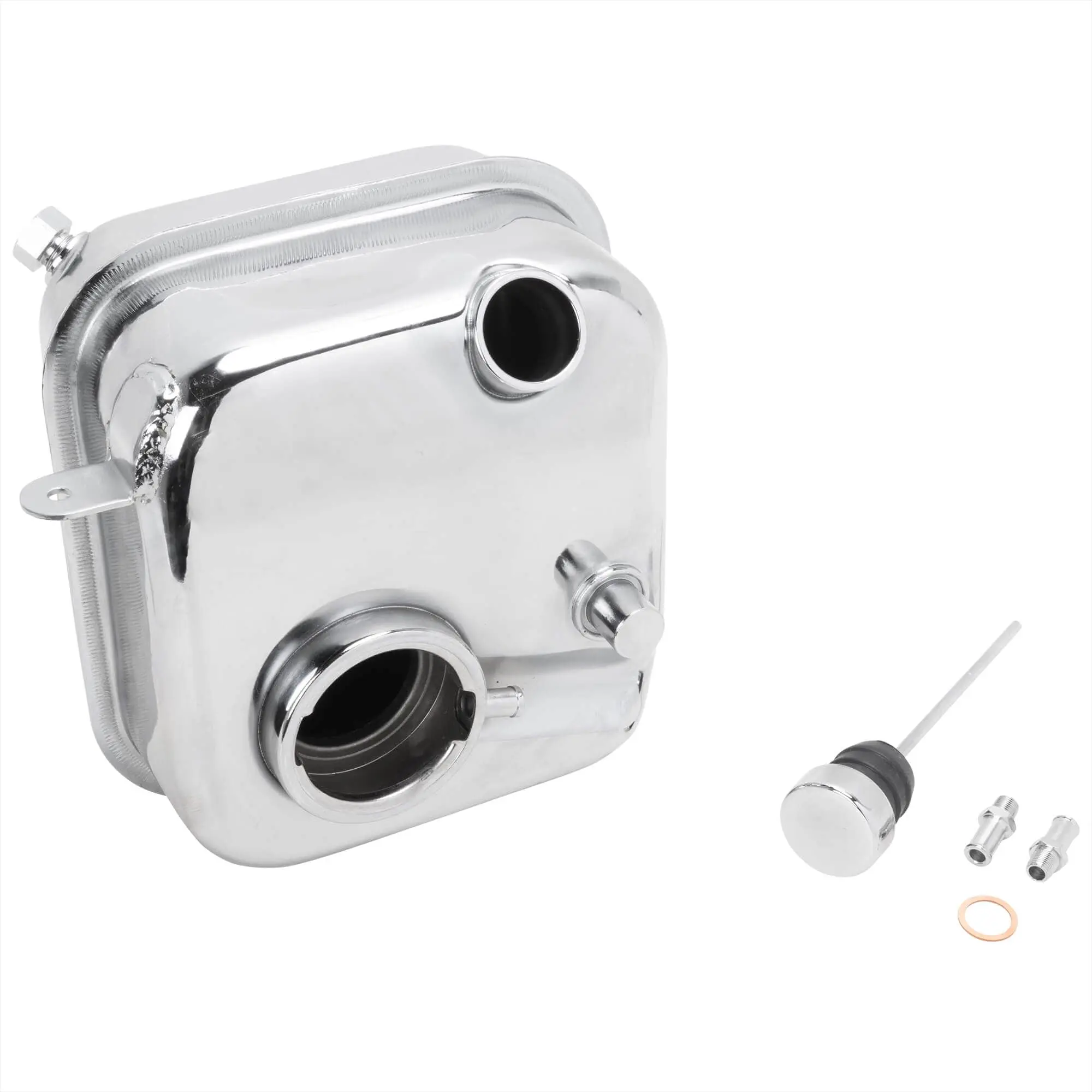 Cycle Standard Direct OEM Replacement Chrome Oil Tank For 1965-1982 Harley-Davidson 4 Speed Models