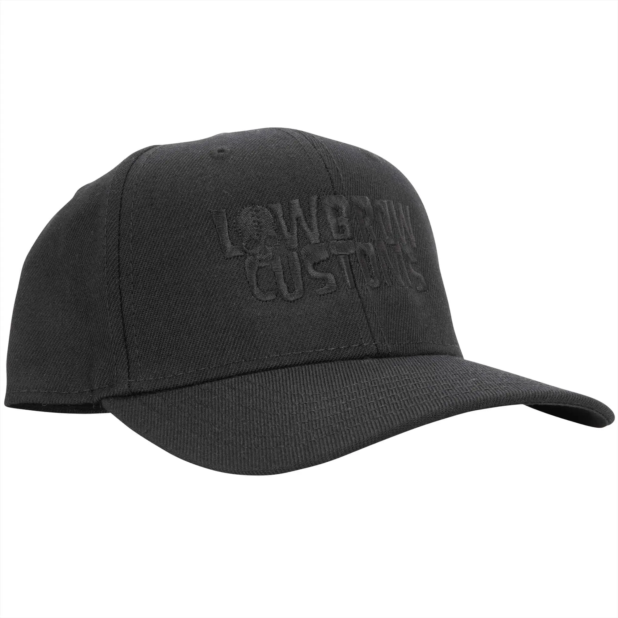 Lowbrow Customs Blackout Embroidered Snapback Hat - Image 8