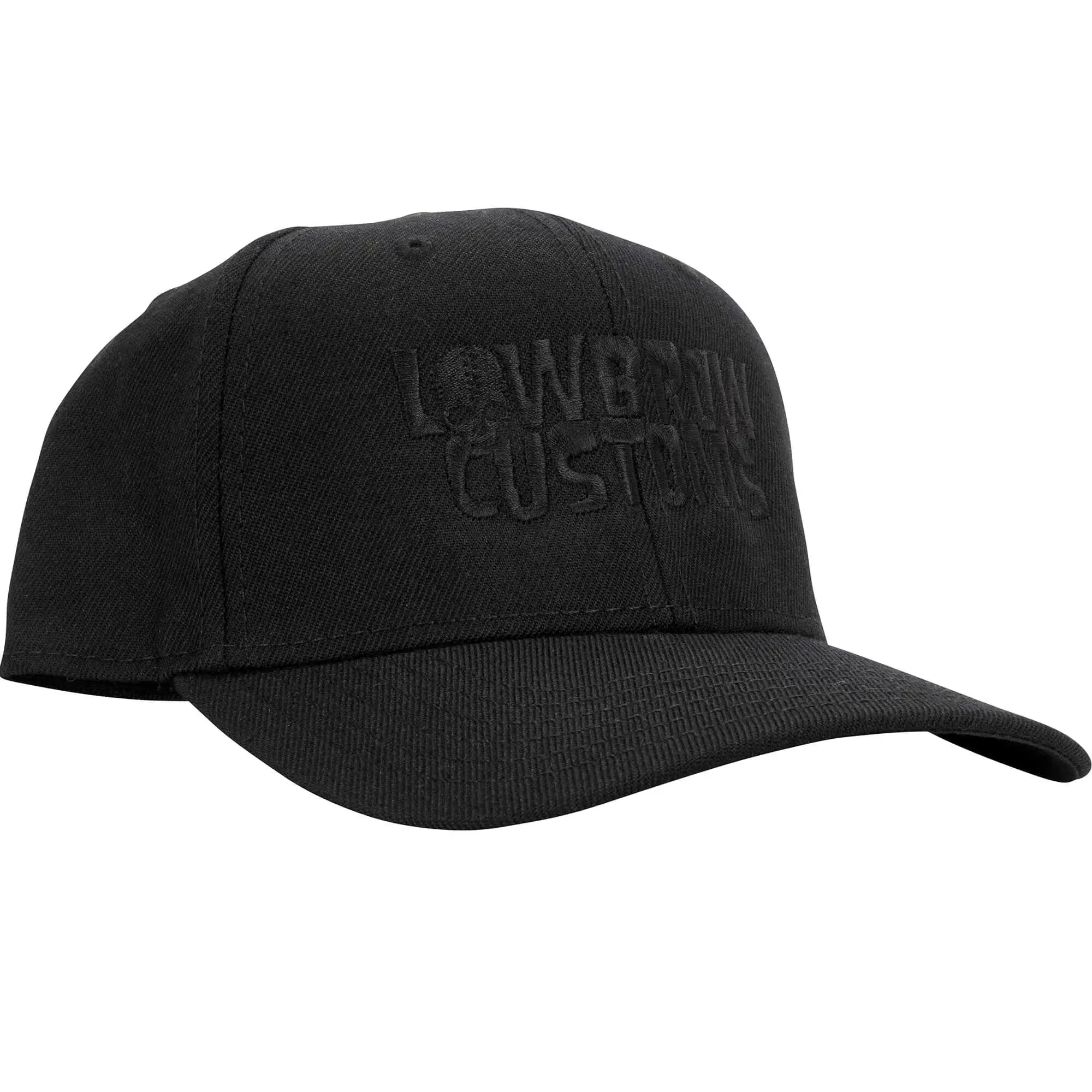 Lowbrow Customs Blackout Embroidered Snapback Hat - Image 4