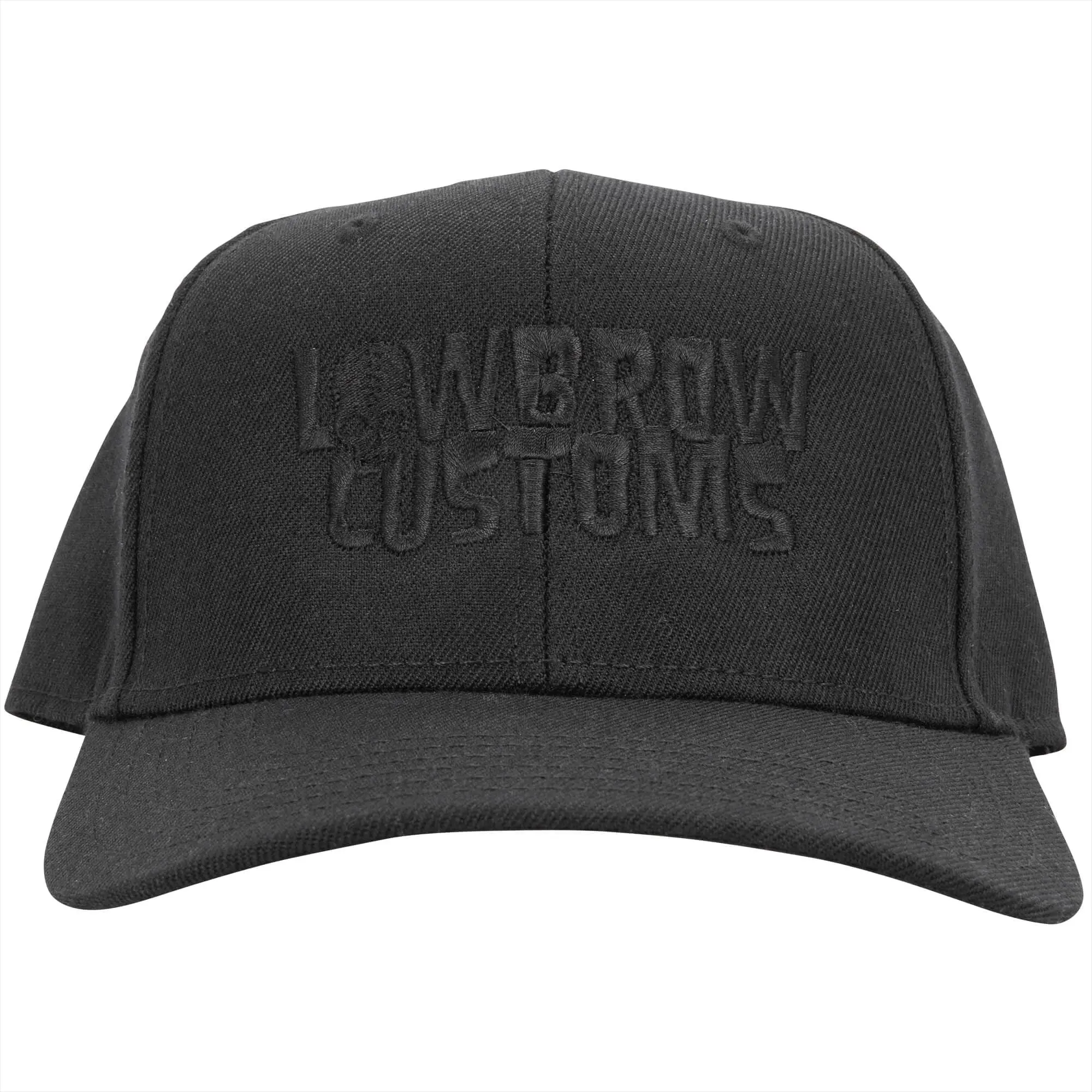 Lowbrow Customs Blackout Embroidered Snapback Hat - Image 3