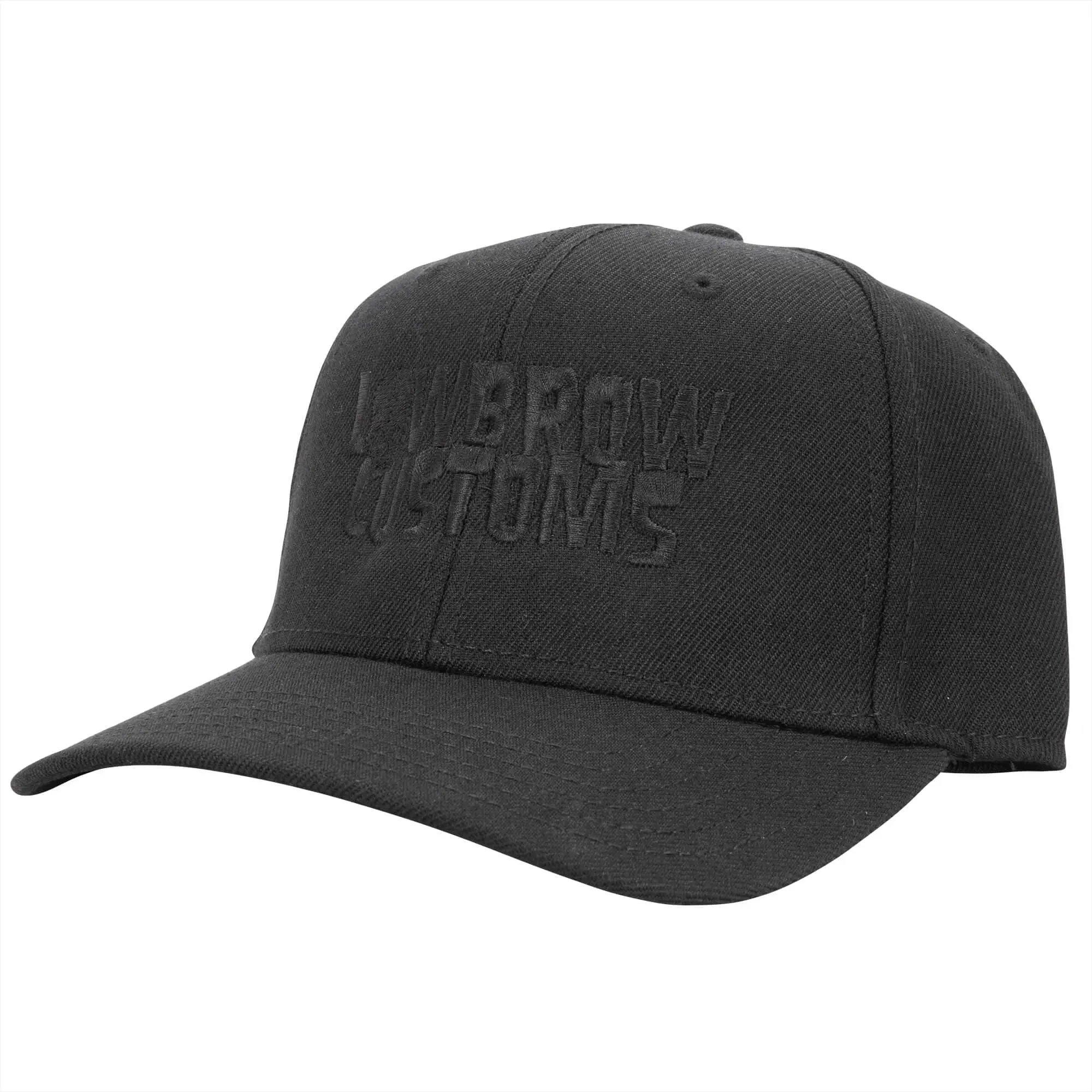 Lowbrow Customs Blackout Embroidered Snapback Hat - Image 7