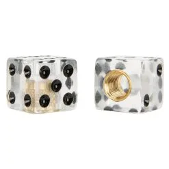 Mooneyes Dice Air Valve Caps - Clear