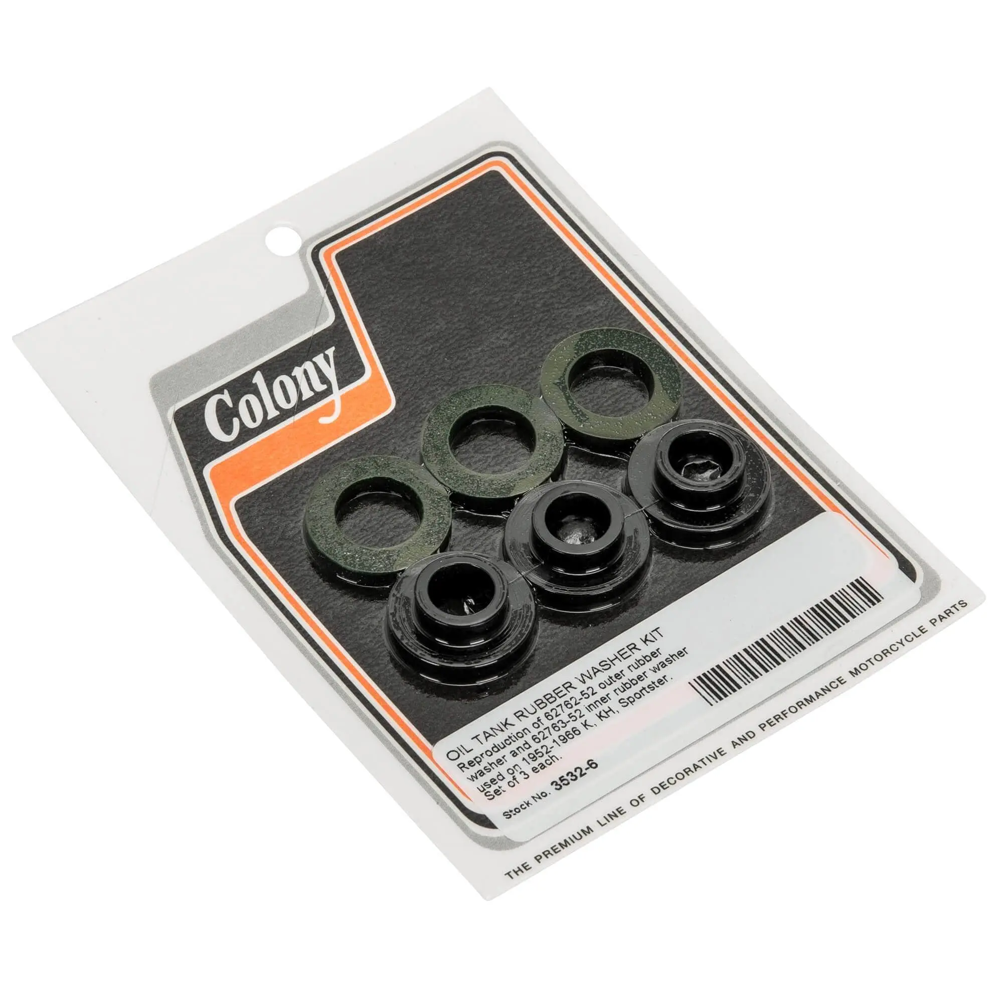 Colony #3532-6 Oil Tank Rubber Washer Kit 1952-66 Harley-Davidson K KH XL