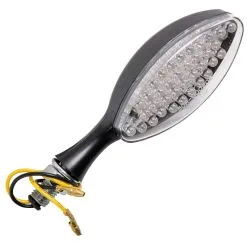 Cycle Standard Mini Cat Eye LED Turn Signal - Black