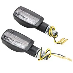 Cycle Standard Ebony LED Turn Signals - Smoke Lens - Black