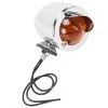 Cycle Standard Bullet Turn Signal With Visor - Chrome