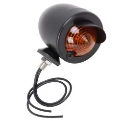 Cycle Standard Bullet Turn Signal With Visor - Black