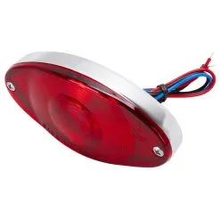 Cycle Standard Cat Eye LED Tail Light - Chrome