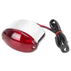 Cycle Standard Mini Cat Eye Tail Light - Chrome