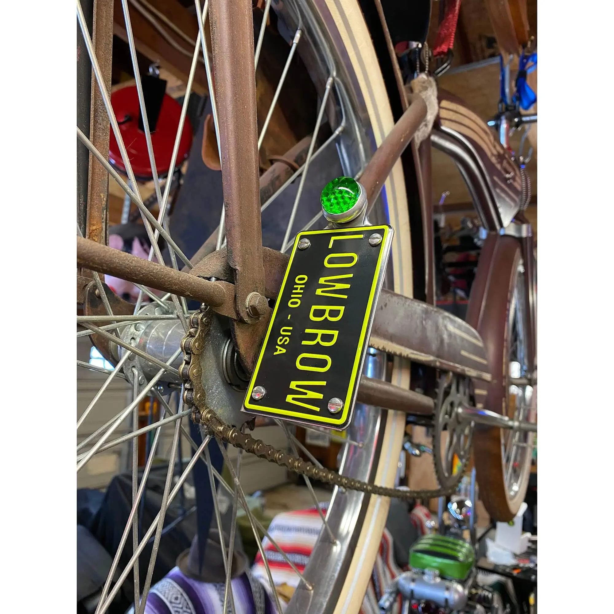 Lowbrow Customs LOWBROW Stamped Aluminum Bicycle License Plate - Image 4